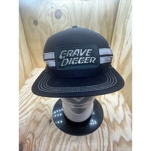 Grave Digger Trucker Hat Camo Mesh Snapback Y2K Racing‎ Streetwear Monster Jam